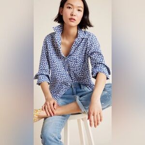 Anthropologie Grayson The Hero Daisies Button Front Blouse
